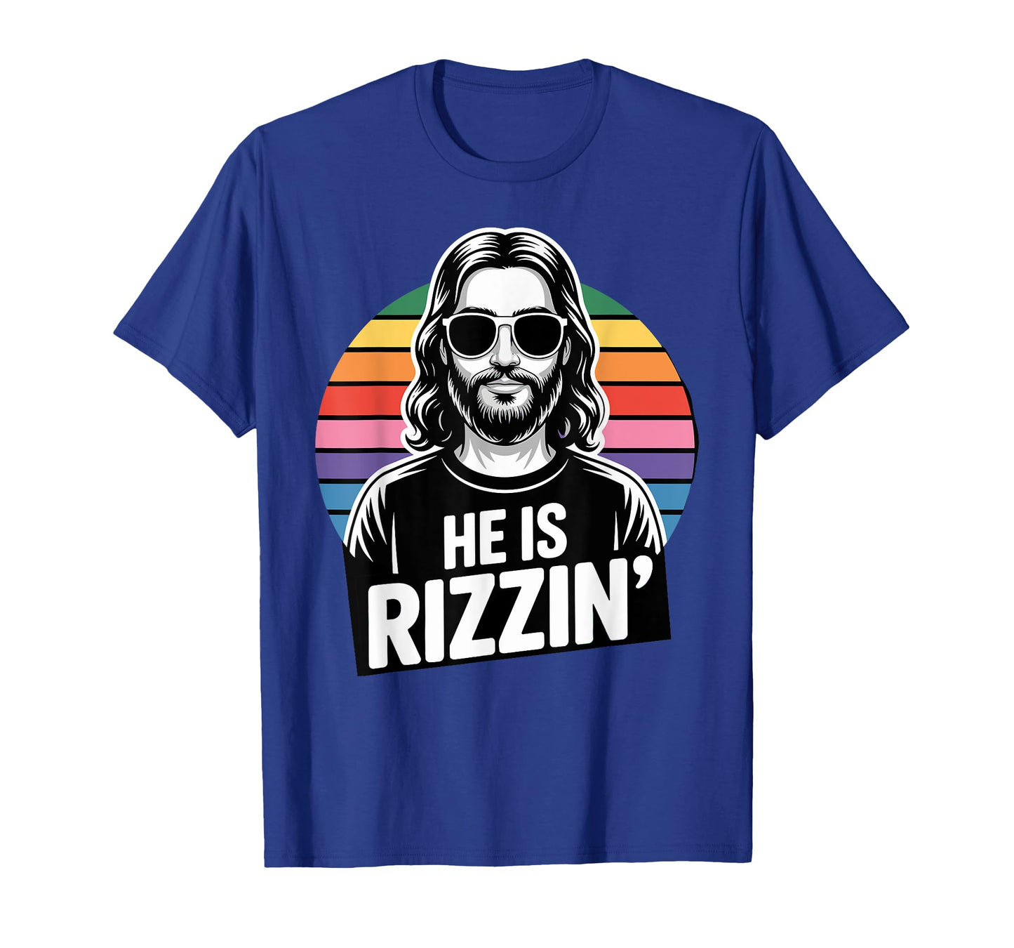 Retro Vintage Easter Religious Jesus He is Rizzin T-Shirt