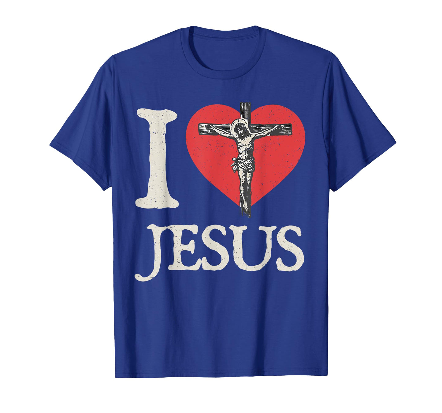 I Love Jesus Vintage Christian Faith Religious Men Women T-Shirt