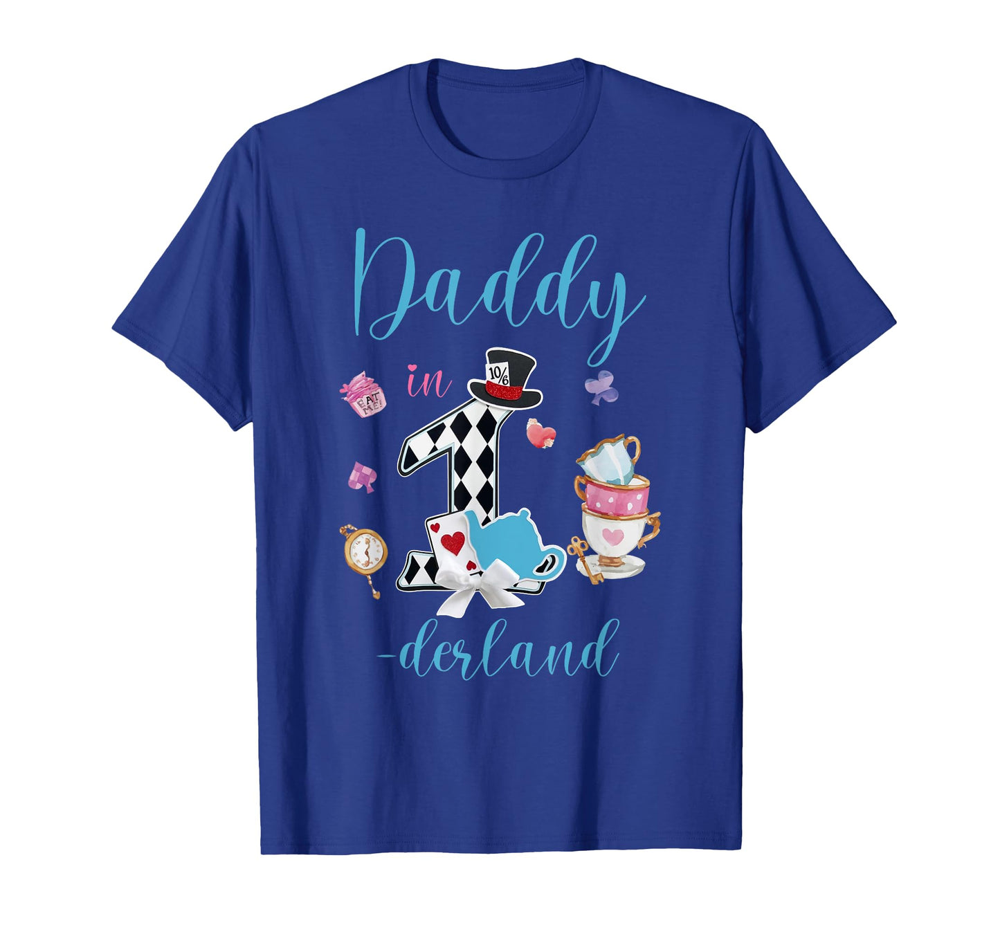 Daddy In Onederland 1st Birthday Girl Family Tea Party T-Shirt