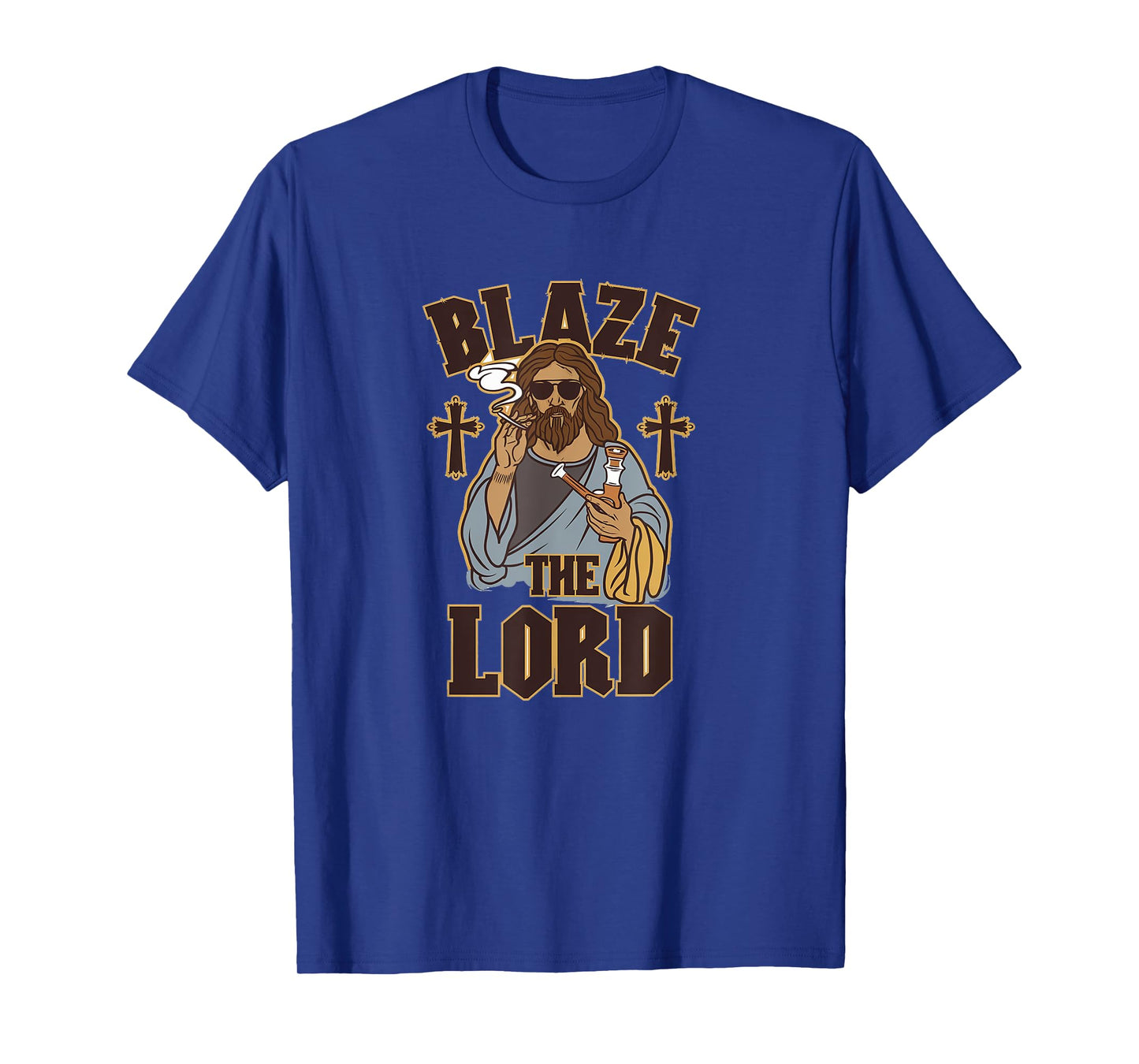 Blaze The Lord - Funny Jesus Smoking Weed 420 Day T-Shirt