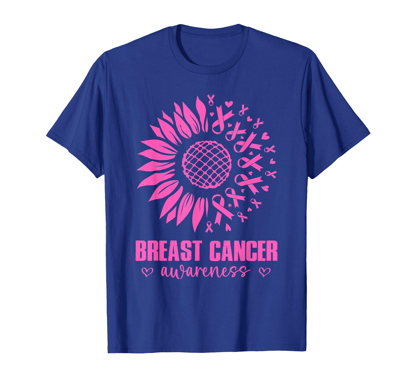 Sunflower Breast Cancer Awareness Pink Ribbon in October T-Shirt