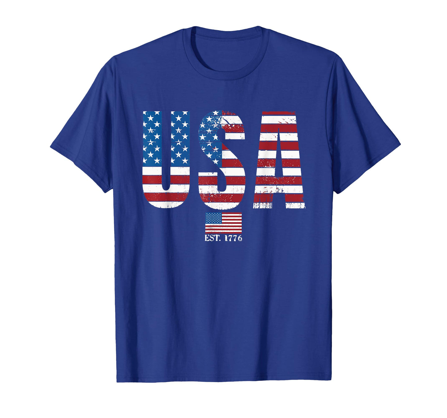 USA Patriotic American Flag 4th of July America Est 1776 T-Shirt