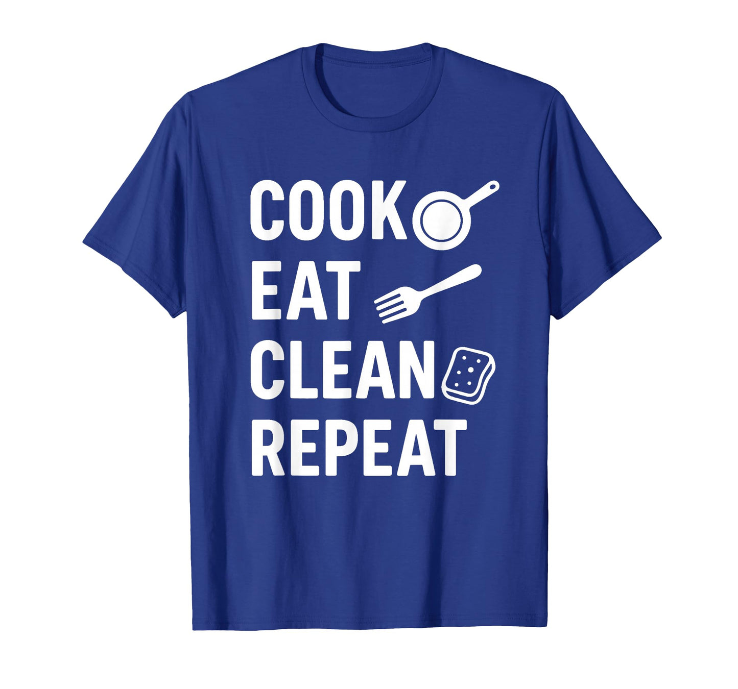 Cook Eat Clean Repeat Funny Quote β Lifestyle Slogan Design T-Shirt