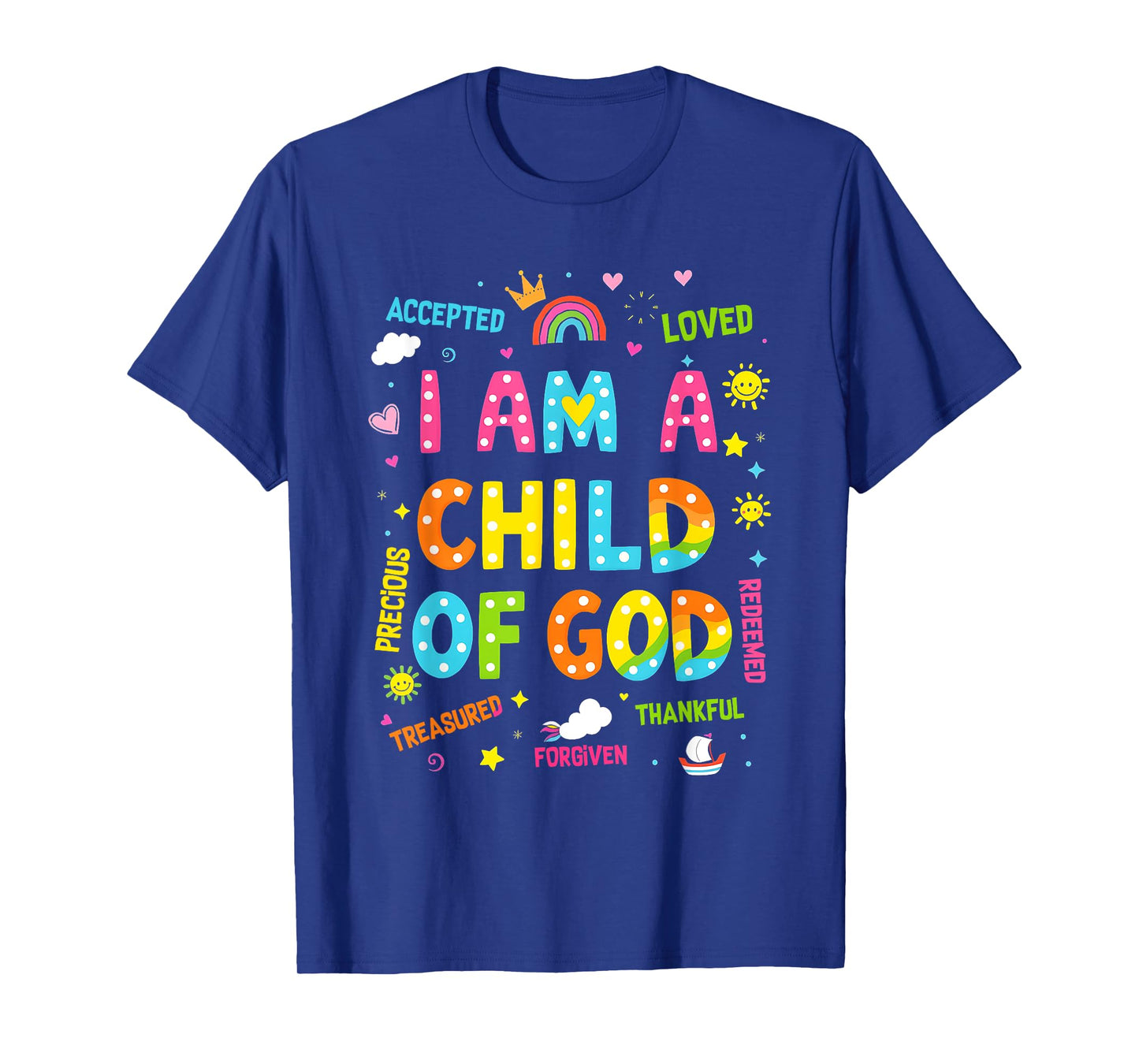 Christian Retro Jesus Faith Kids I Am A Child Of God T-Shirt