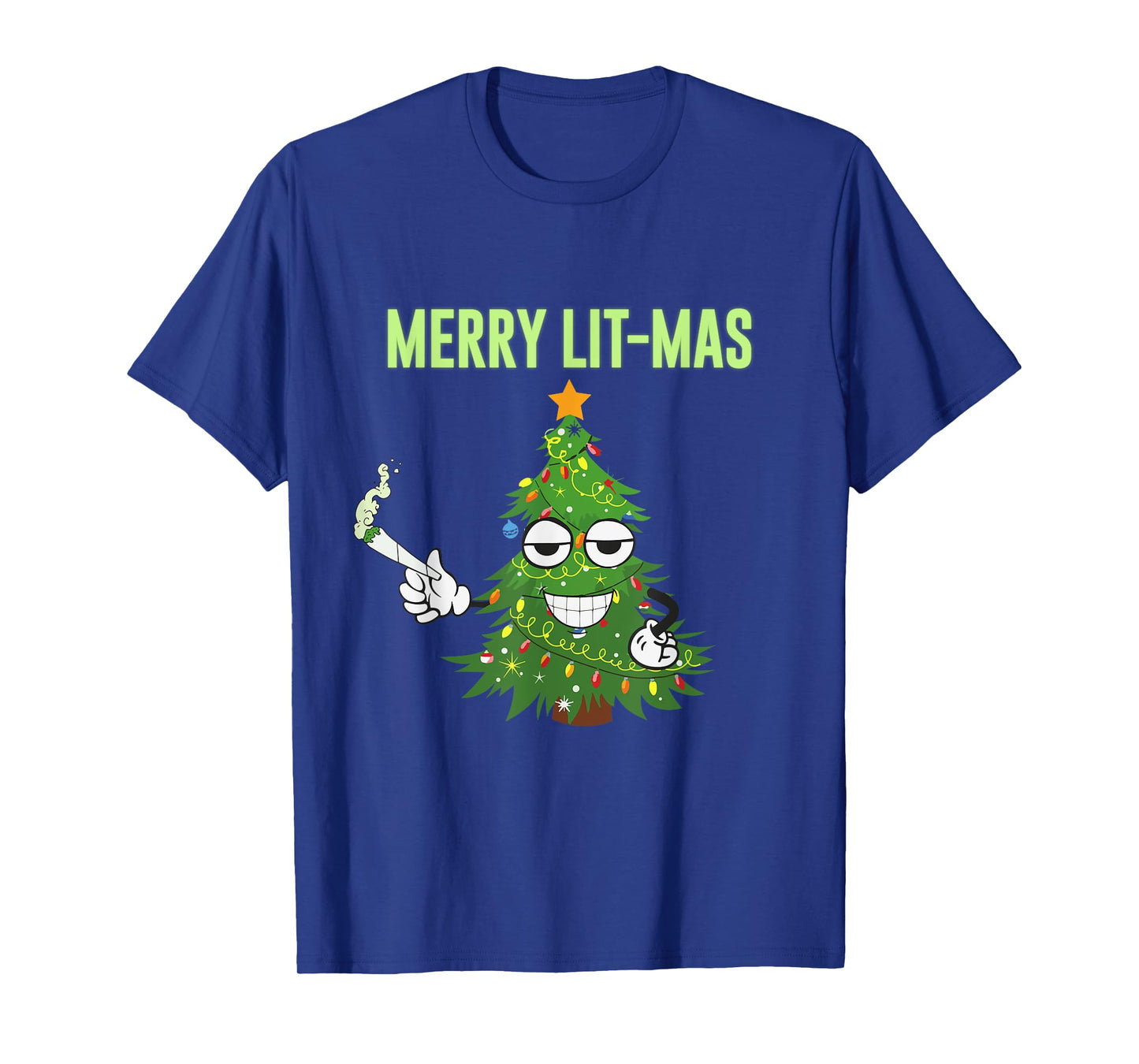 Merry Lit-Mas Christmas Trees Lights Funny Couples Matching T-Shirt