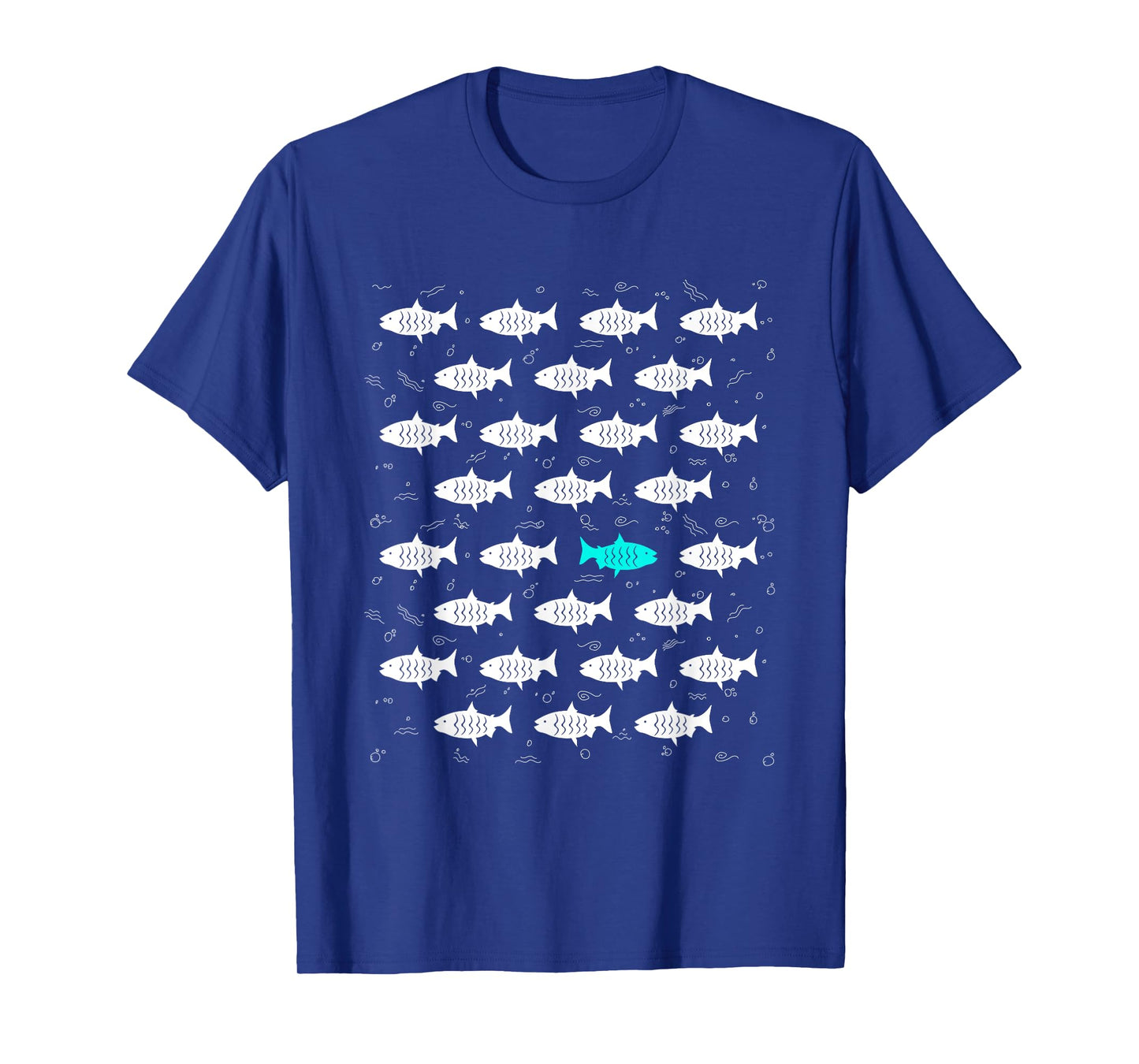 Fish Swimming Against the Ocean and against Current design T-Shirt