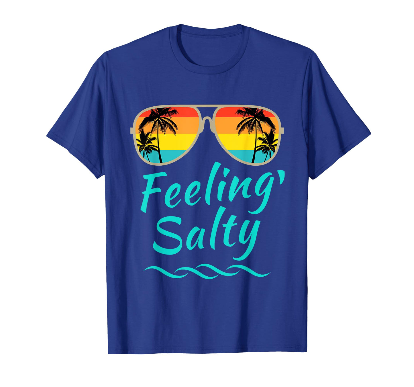 Feeling Salty Island Vacation Surfing Palm Retro Beach T-Shirt