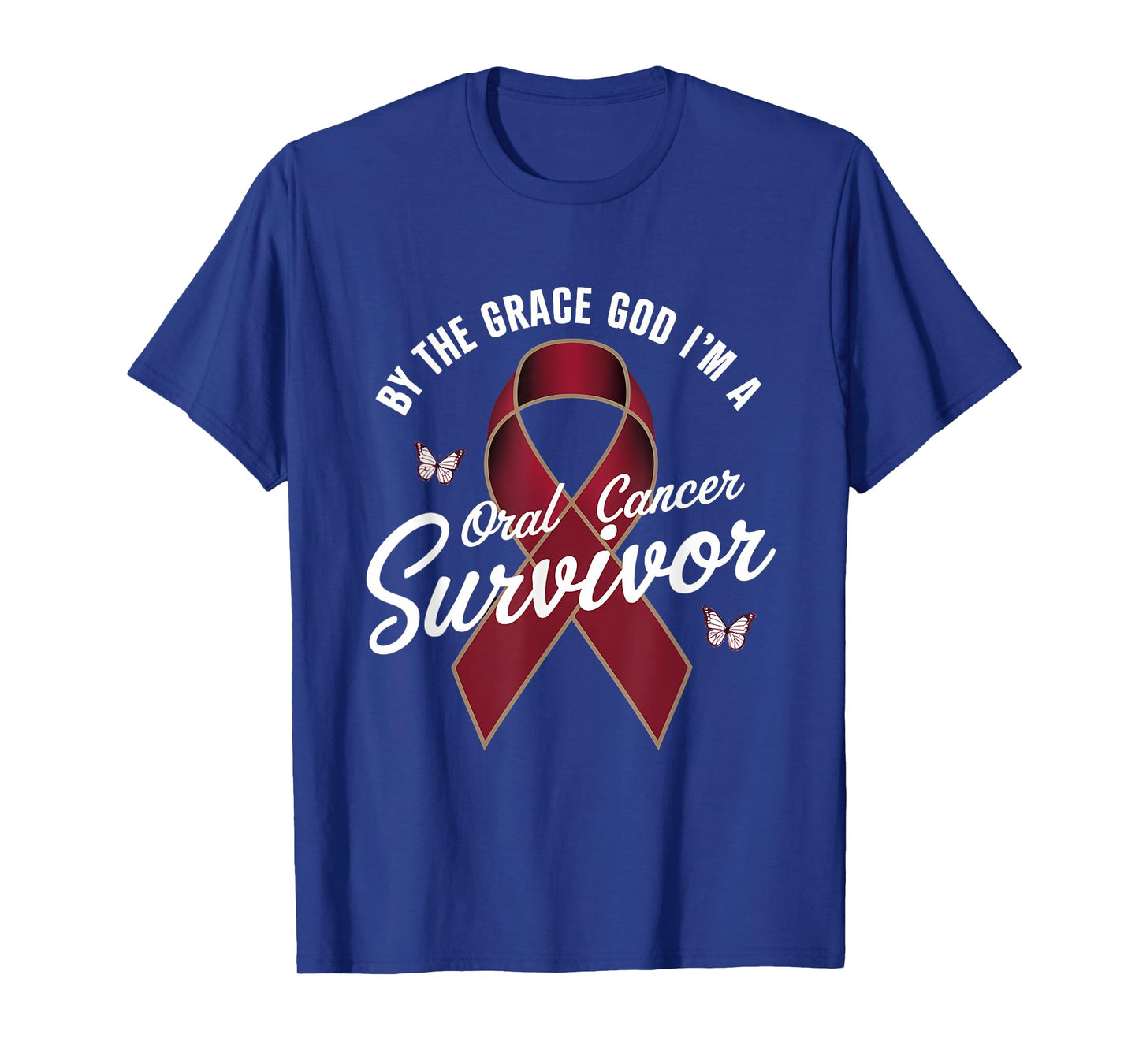 Oral Cancer Survivor By The Grace God Oral Awareness T-Shirt