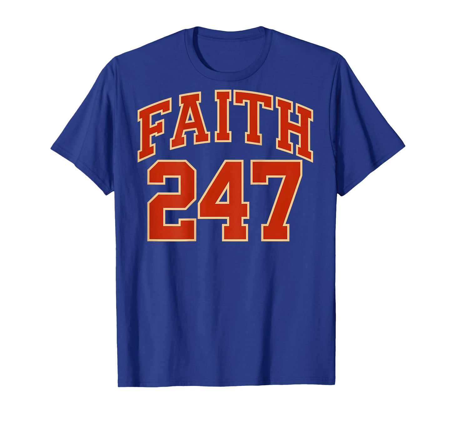 (ON Back) Faith 24/7 Sports Jersey Style Christian Religious T-Shirt