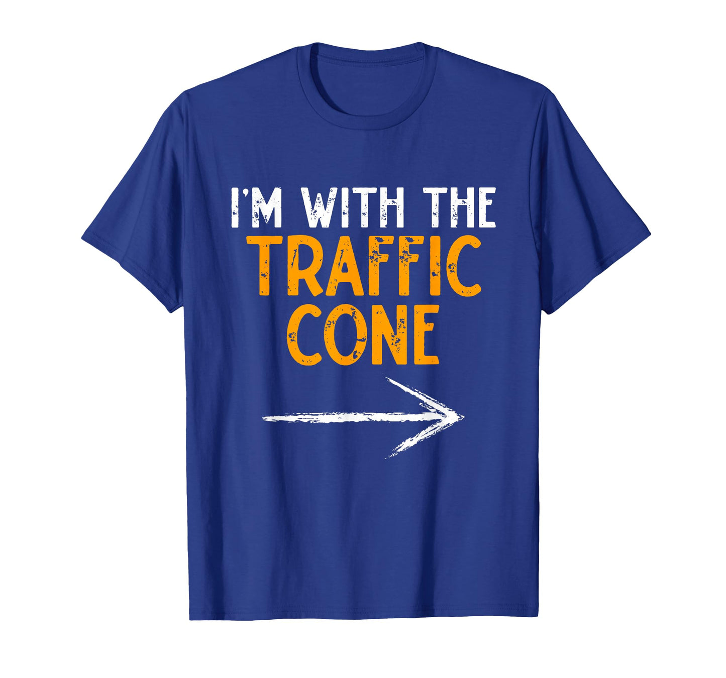 I'm With The Traffic Cone Costume Halloween Couple Matching T-Shirt