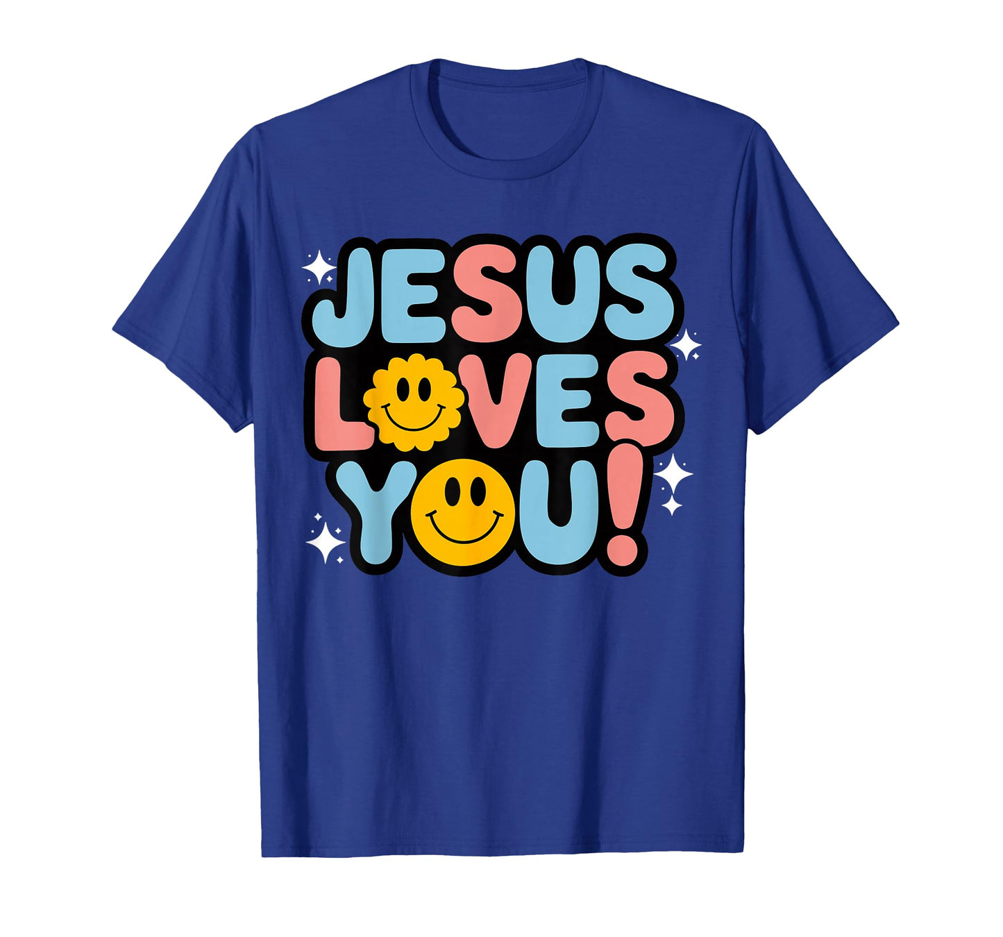 Jesus Loves You Groovy Christian Faith T-Shirt