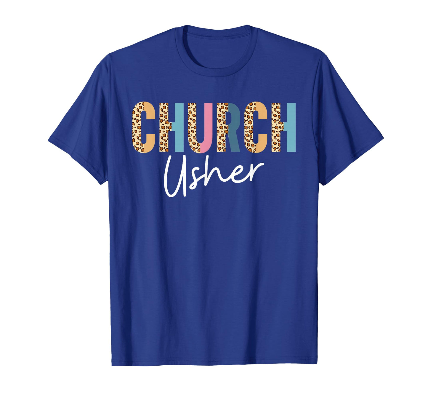 Church Usher Christian Bible Verse Leopard T-Shirt