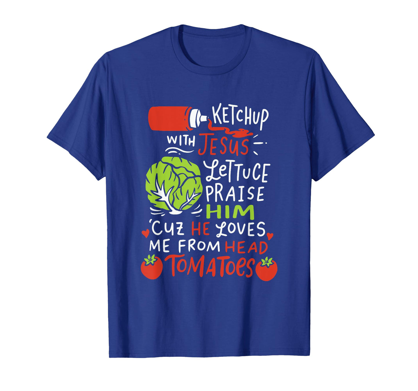 Ketchup With Jesus I Vegan Jesus Christ Christian Veggie Pun T-Shirt
