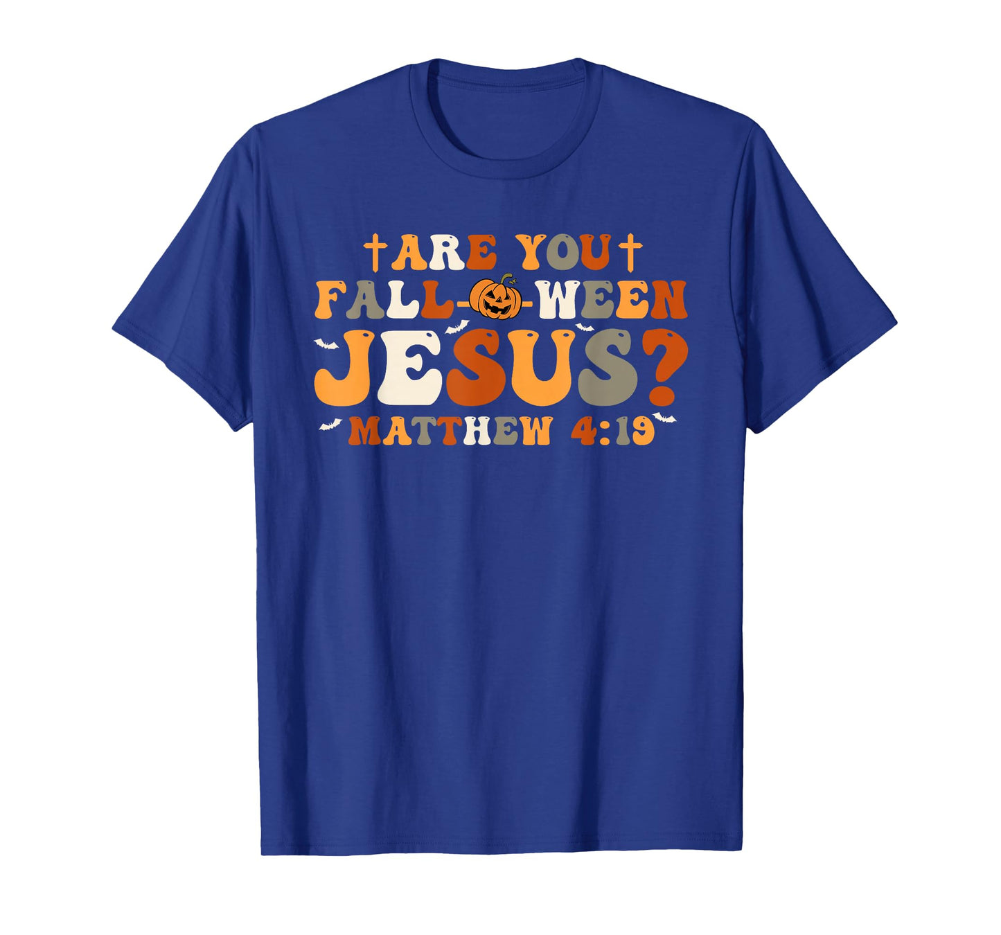 Retro Are You Fall O Ween Jesus Christian Halloween Pumpkin T-Shirt