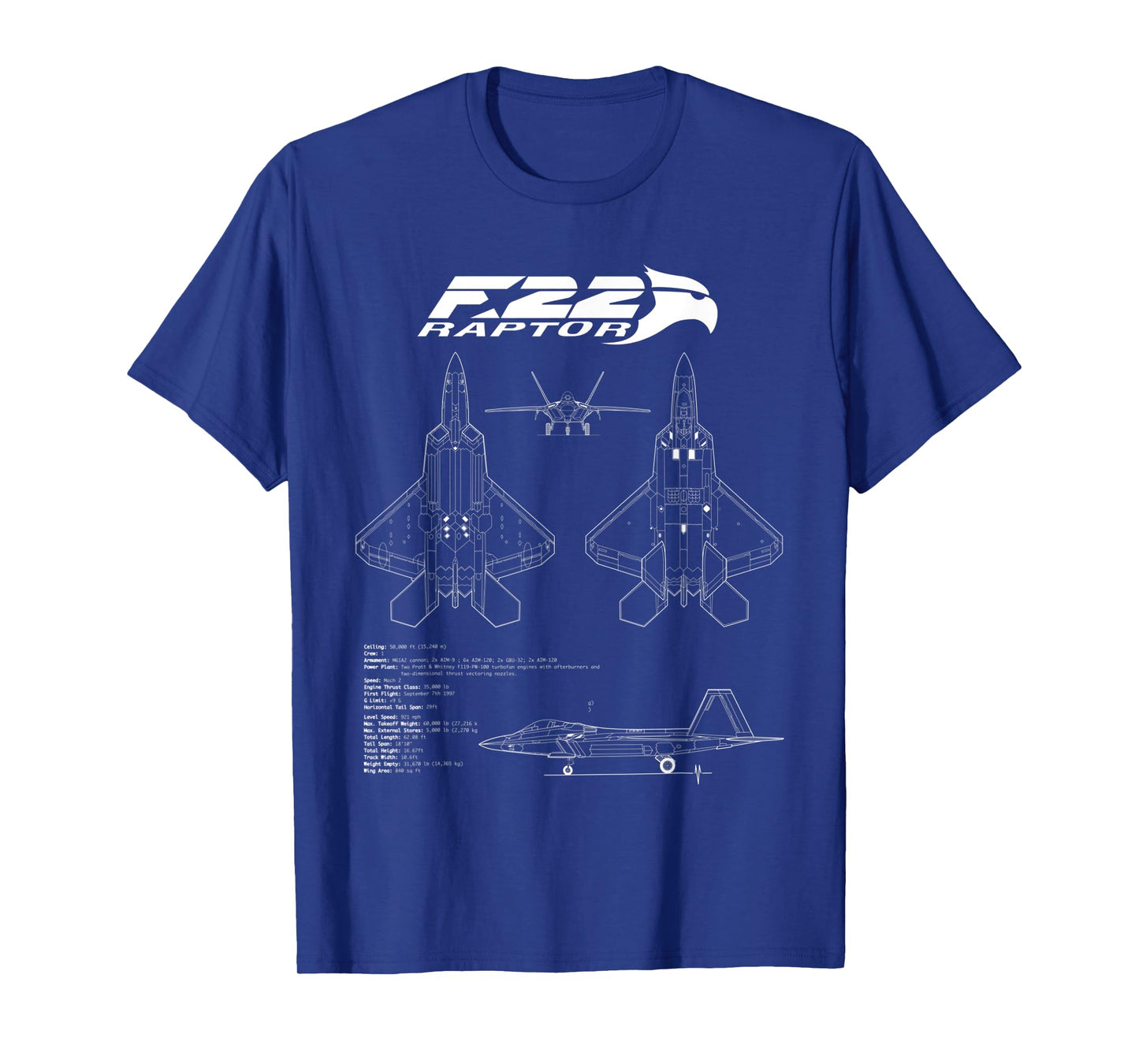Raptor F22 Blueprint T-Shirt