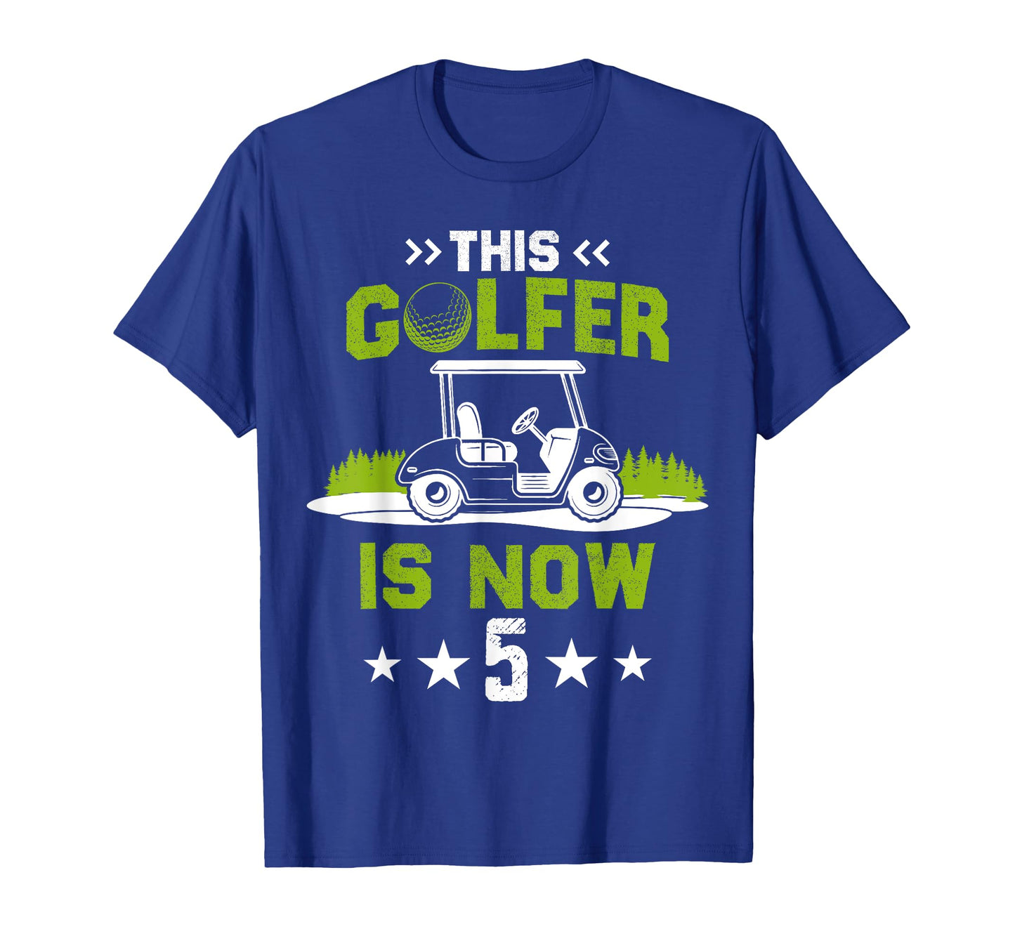 This Golfer Is Now 5 Year Old Birthday 5th Golf Party T-Shirt