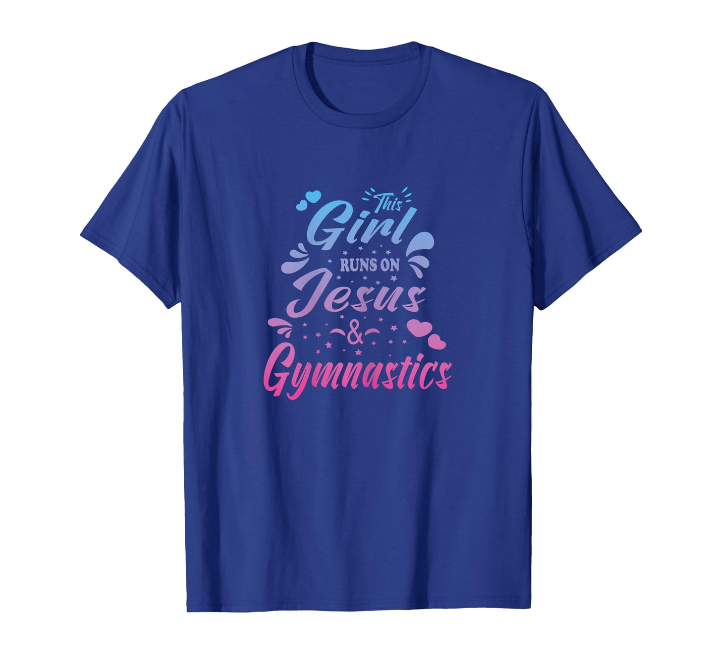 This Girl Runs On Jesus And Gymnastics Gymnastics Christians T-Shirt