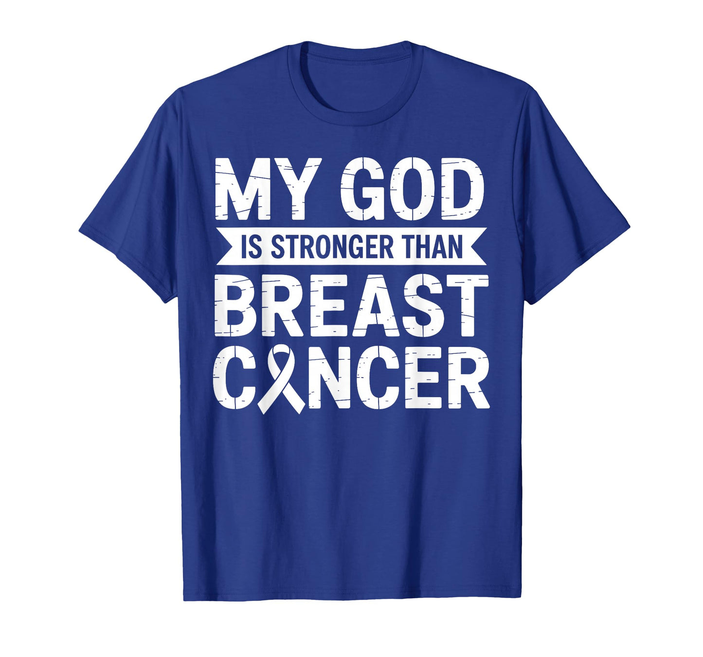 My God is Stronger Than Breast Cancer Awareness Pink Ribbon T-Shirt