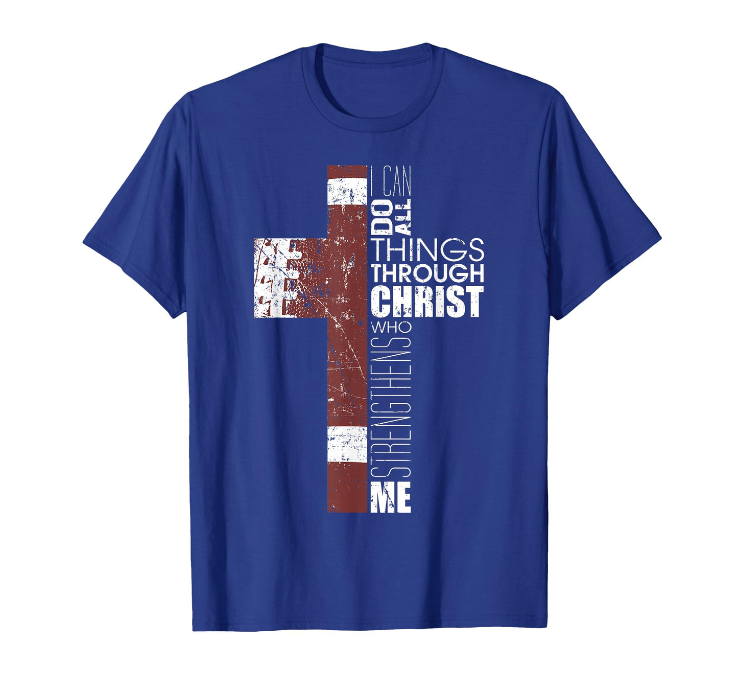 Christian Football Verse I Can Do All Things Through Christ T-Shirt