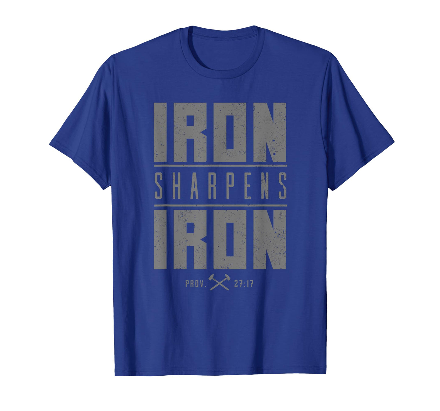 Iron Sharpens Iron Christian Men Bible Scripture Gym Workout T-Shirt