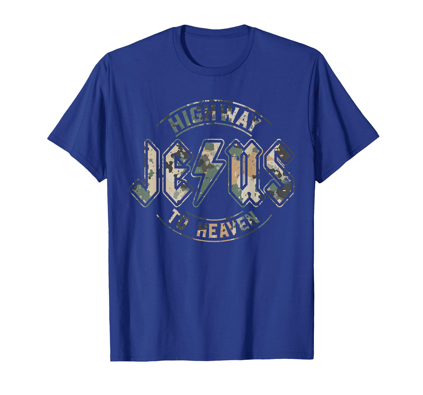 Jesus Highway to Heaven Camo Camouflage Natural T-Shirt