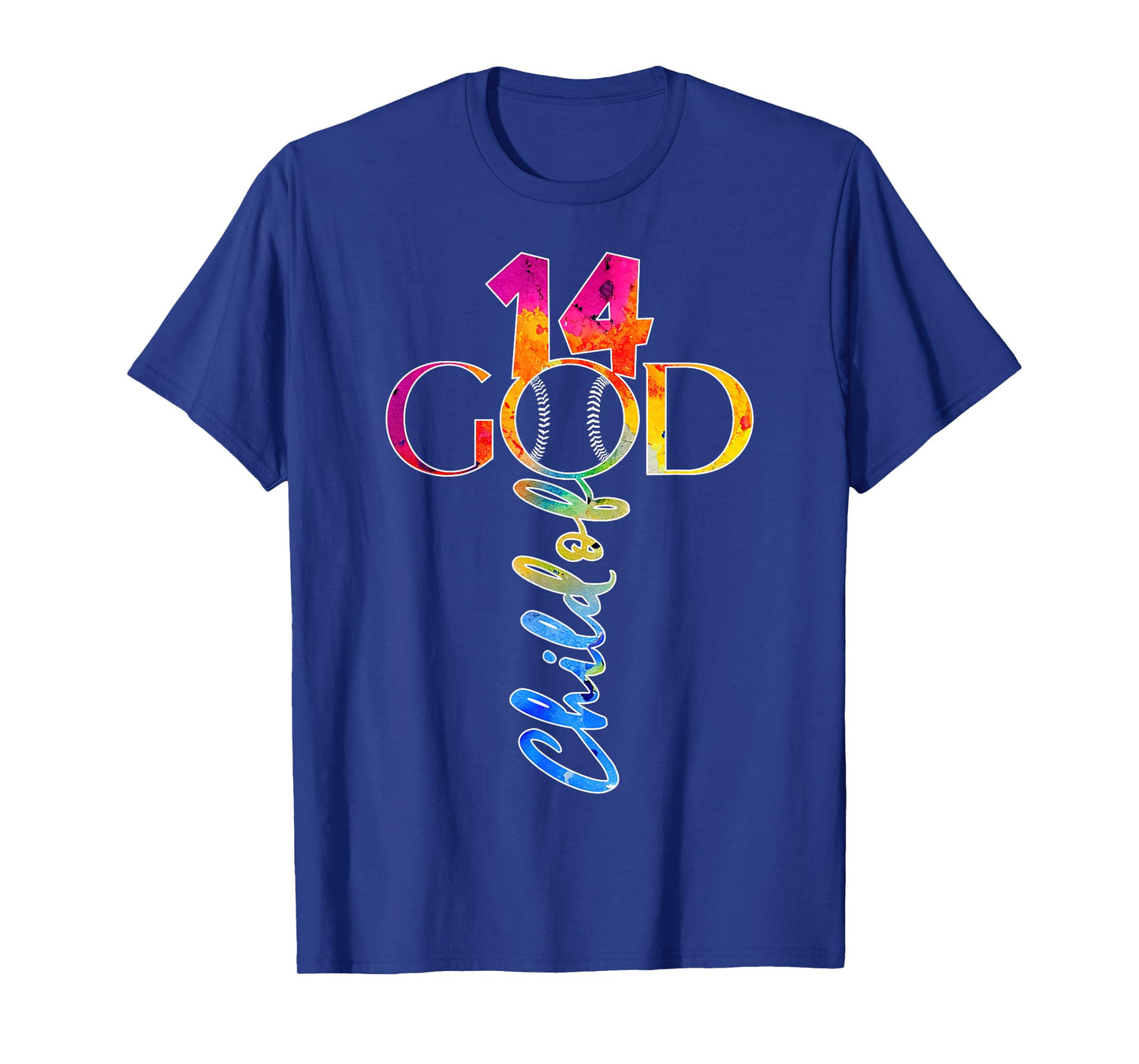 JESUS 14 YEARS CHILD OF GOD BASEBALL 14TH BIRTHDAY T-Shirt