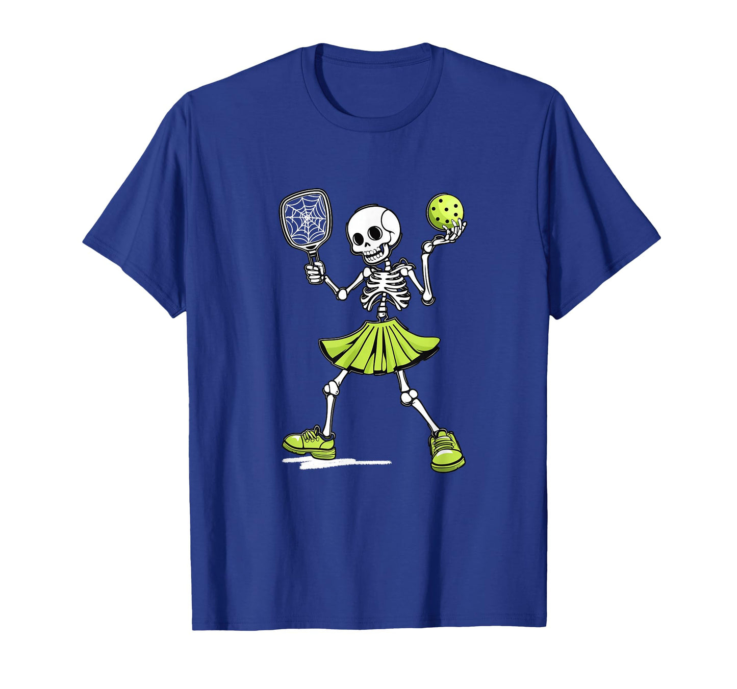 Spooky Pickleball Halloween Skeleton Costume Women T-Shirt