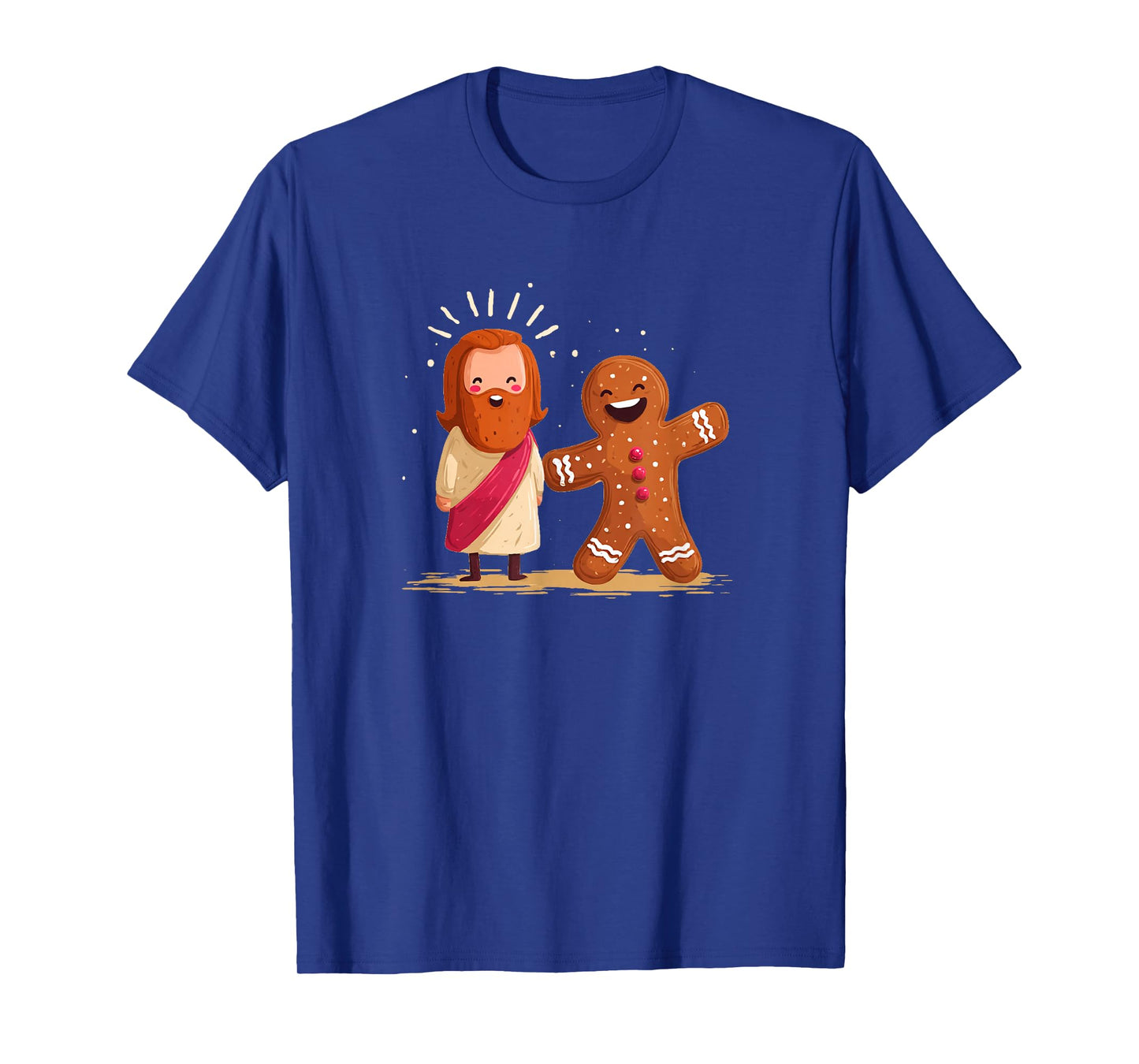 Funny Gingerbread Man and Jesus Christ for Christmas T-Shirt