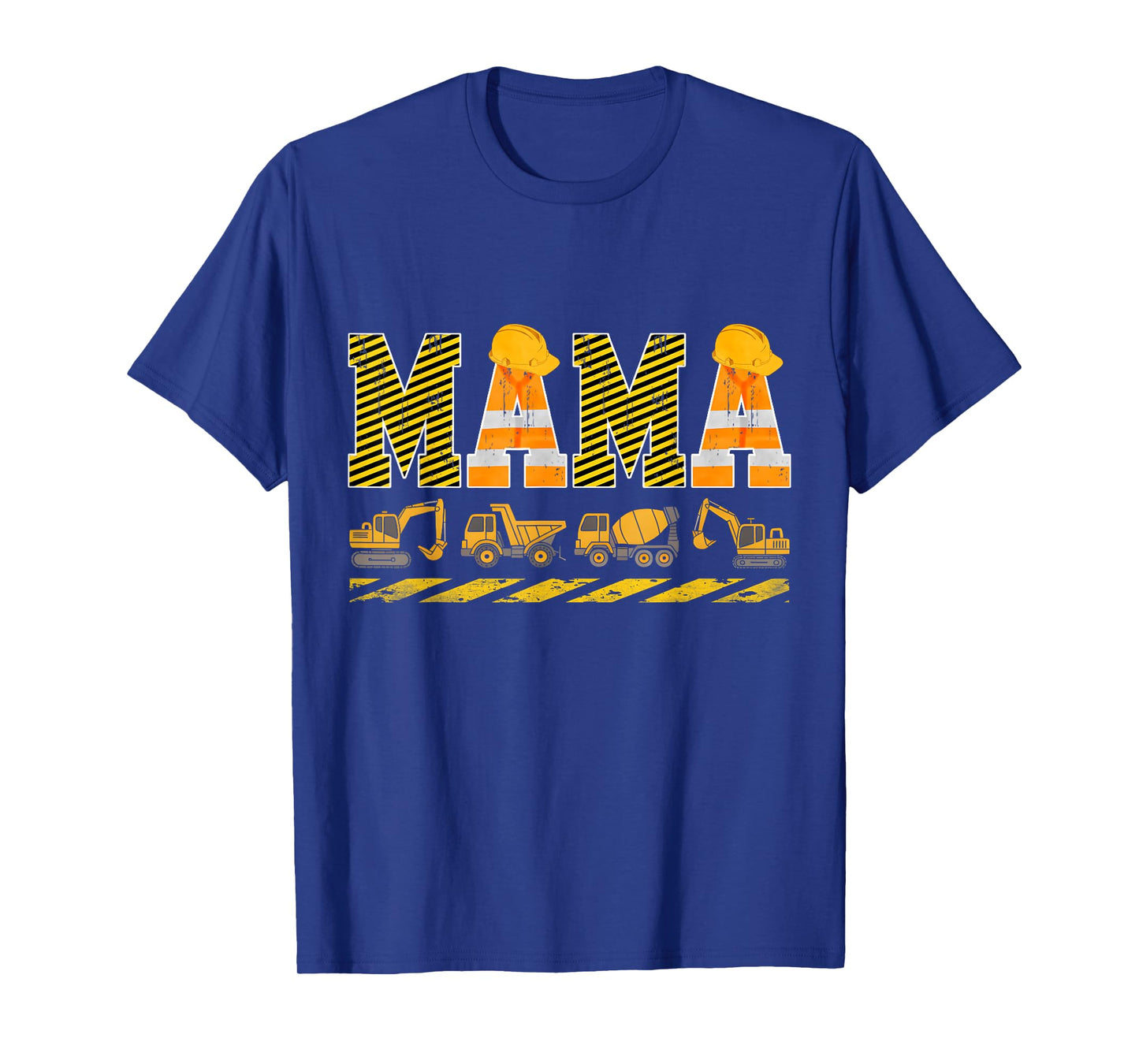 Mama Construction Excavator Kids Matching Family Retro T-Shirt