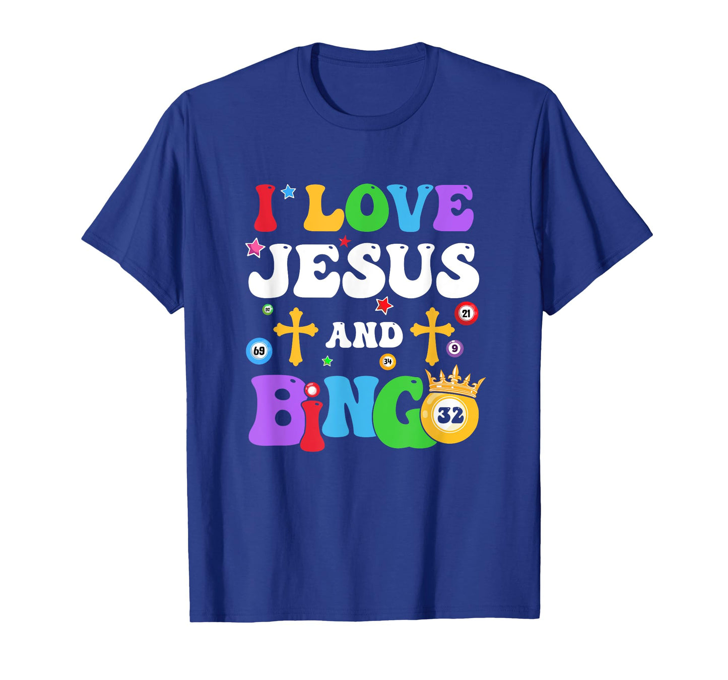 I Love Jesus And Bingo Christian Cross Board Games T-Shirt