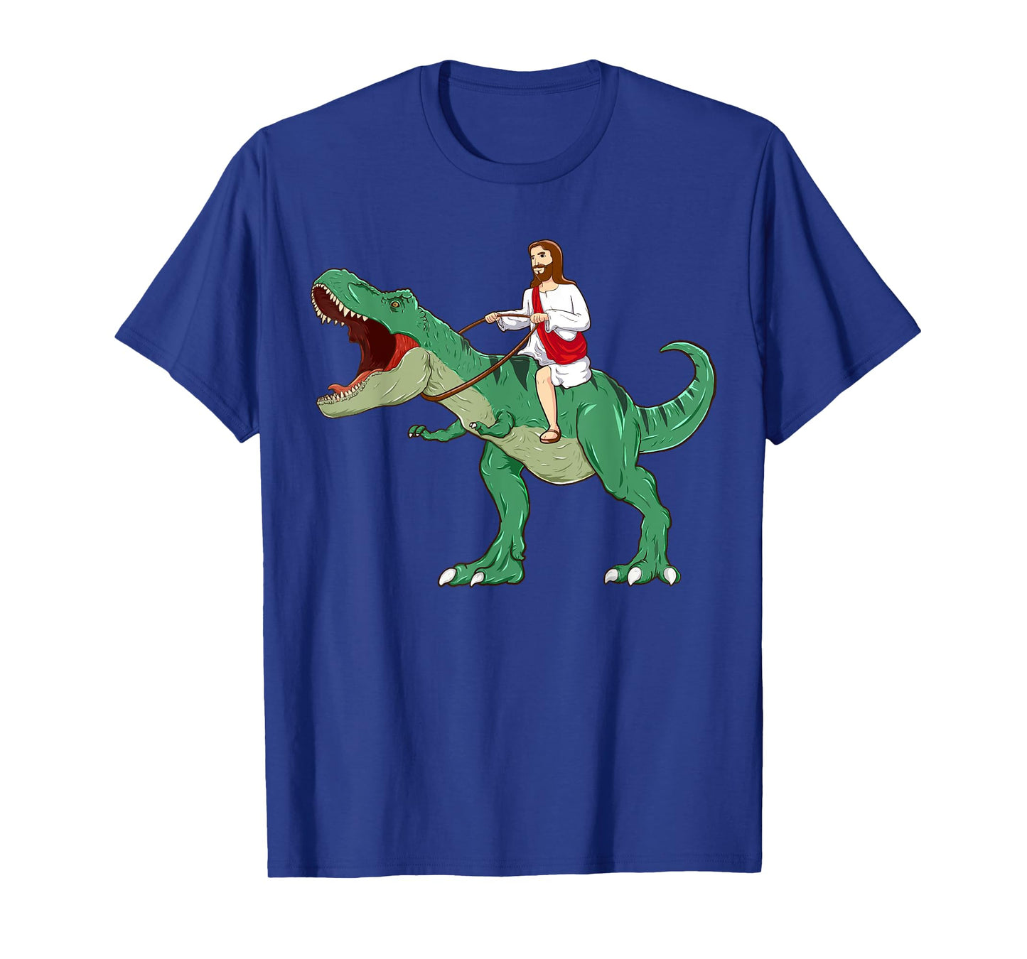 Funny Parody Jesus Riding Dinosaur Meme Dino Lover Believer T-Shirt