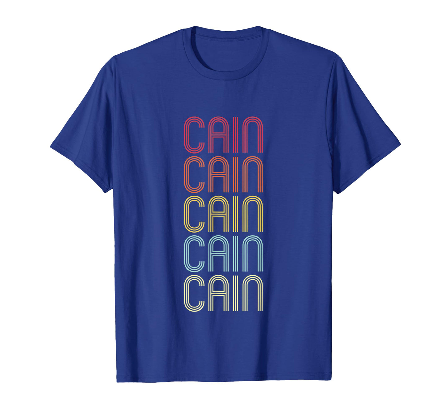 Cain Retro Wordmark Pattern Vintage Personalized 70s T-Shirt