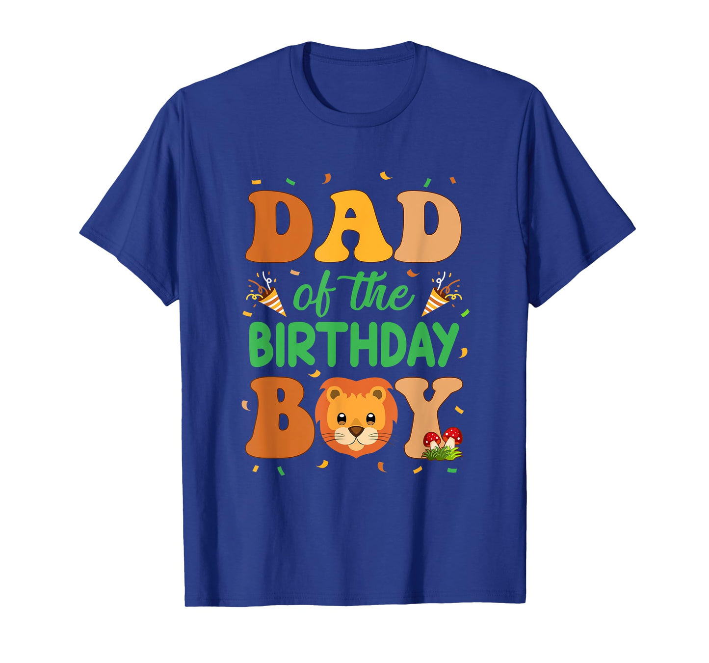Dad Of The Birthday Boy Lion Family Party Decorations T-Shirt