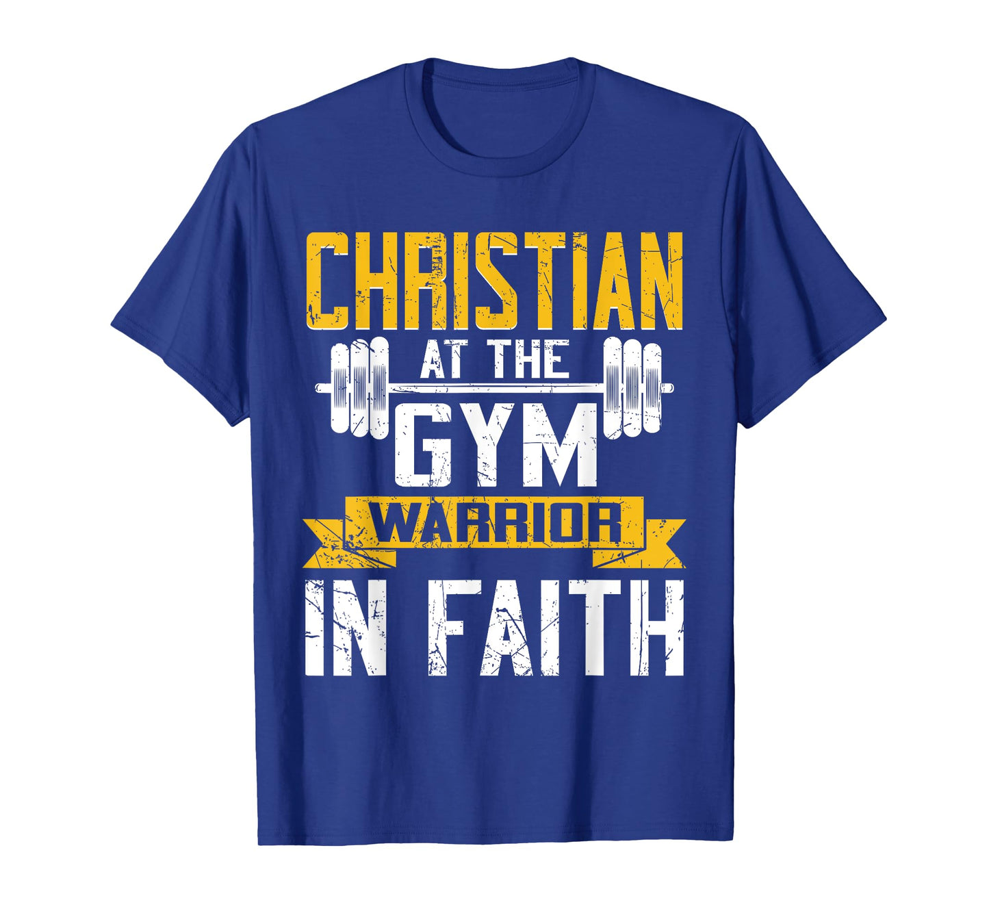 Gym Christian Tee For Men Women Jesus Christian At The Gym Workout Weightlifting Fitness T-Shirt