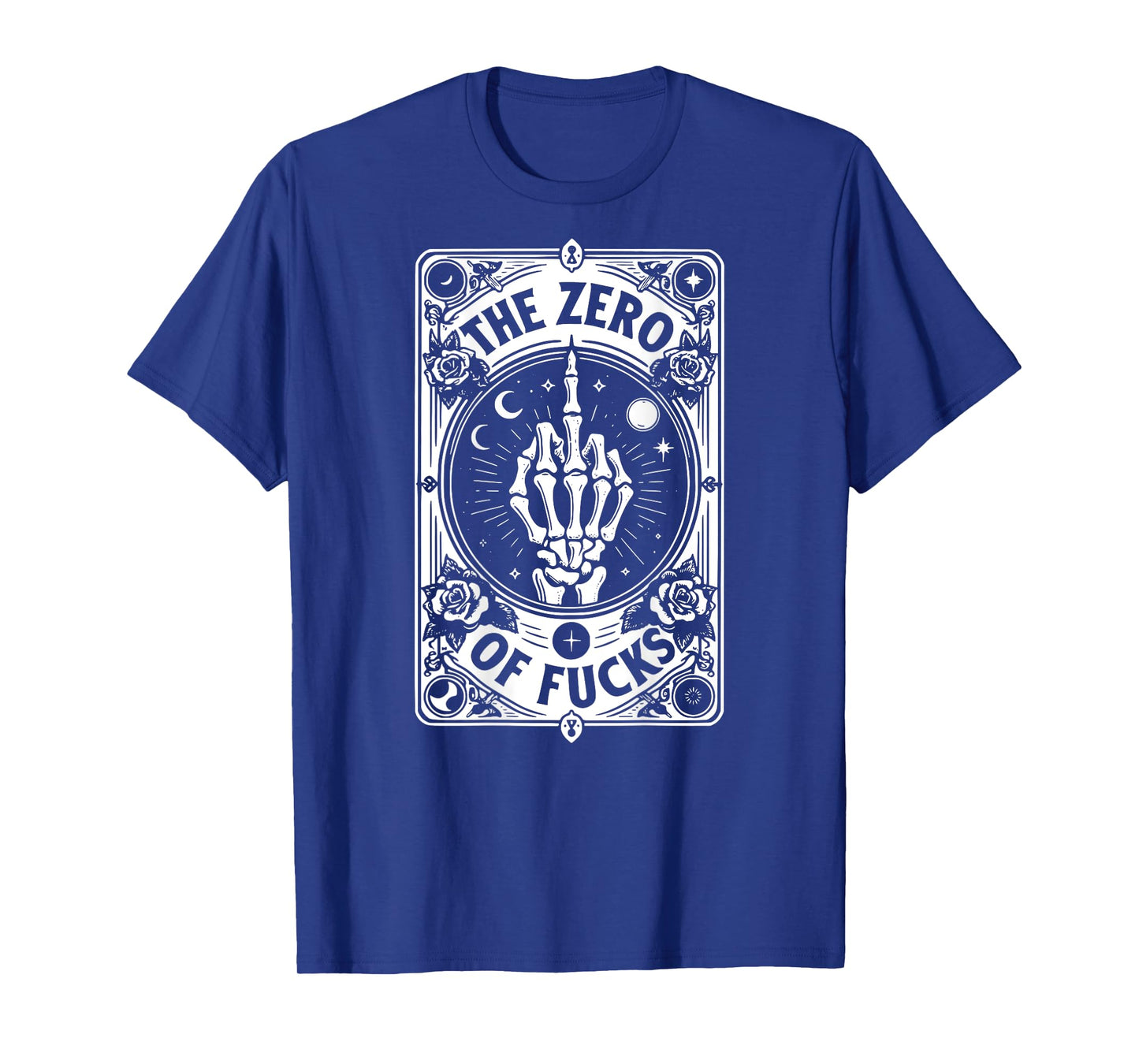 The Zero Of Fucks, Tarot Card, Sublimation - On Back T-Shirt