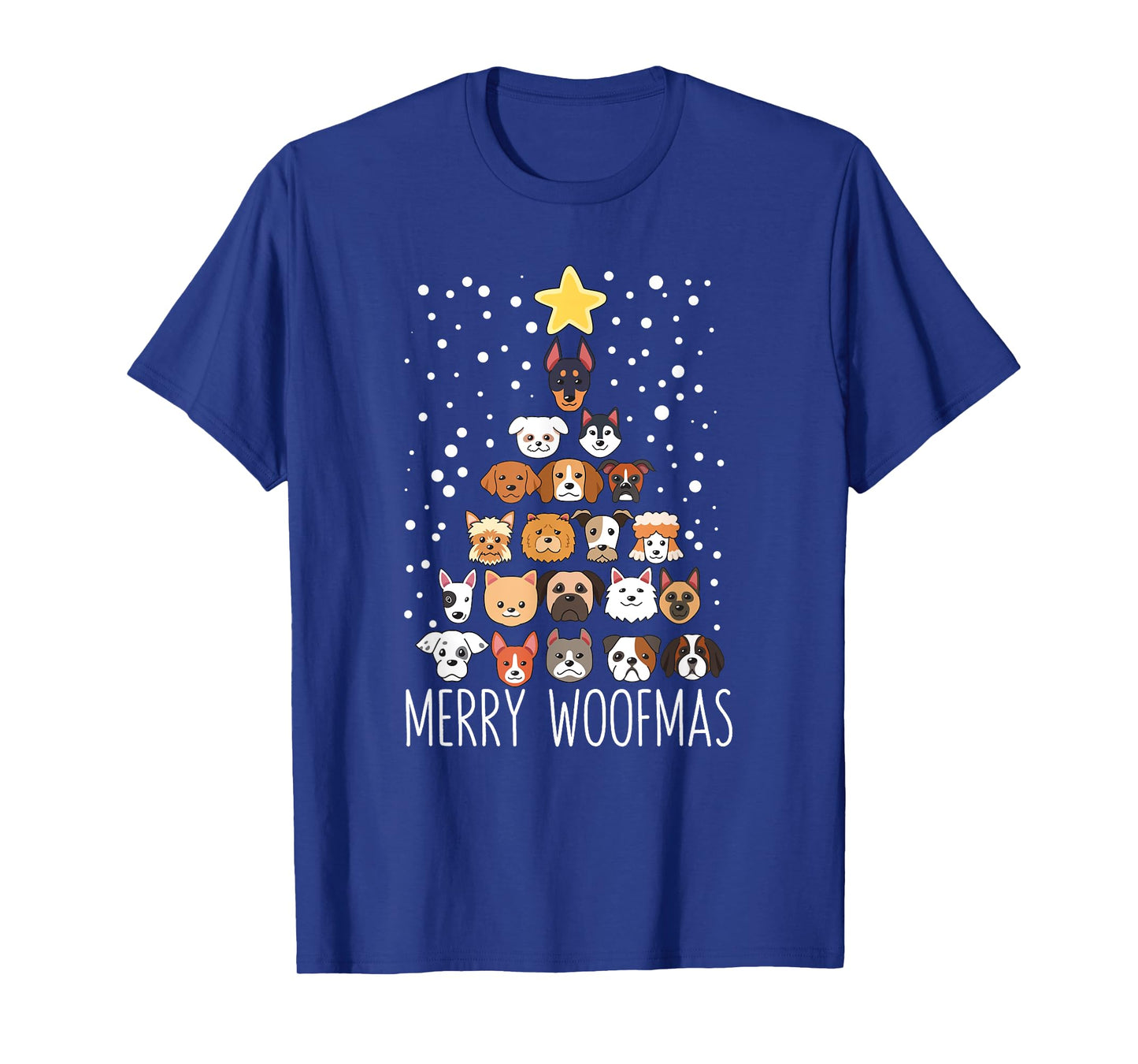 Woof Christmas Tree Dog Lovers Puppies Dogs Merry Woofmas T-Shirt for Men Women Kids