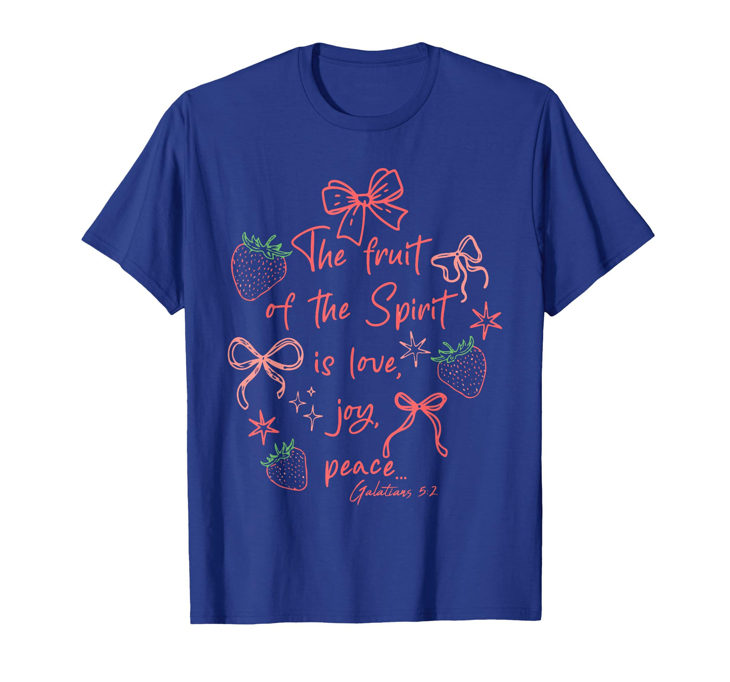 Fruit of The Spirit Galatians 5:2 Christian Strawberry Jesus T-Shirt