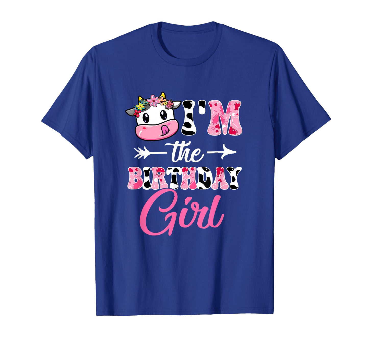 I'm The Birthday Girl Cute Cow 1st Birthday Girl Theme Party T-Shirt