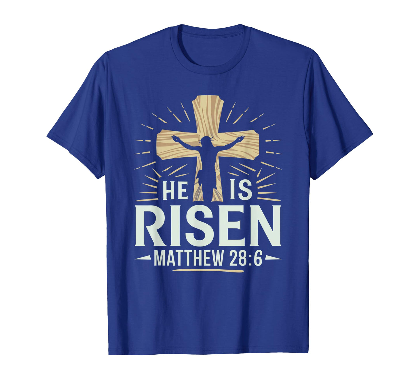 Easter Cross He Is Risen Jesus Christian Men Women Kid Youth T-Shirt