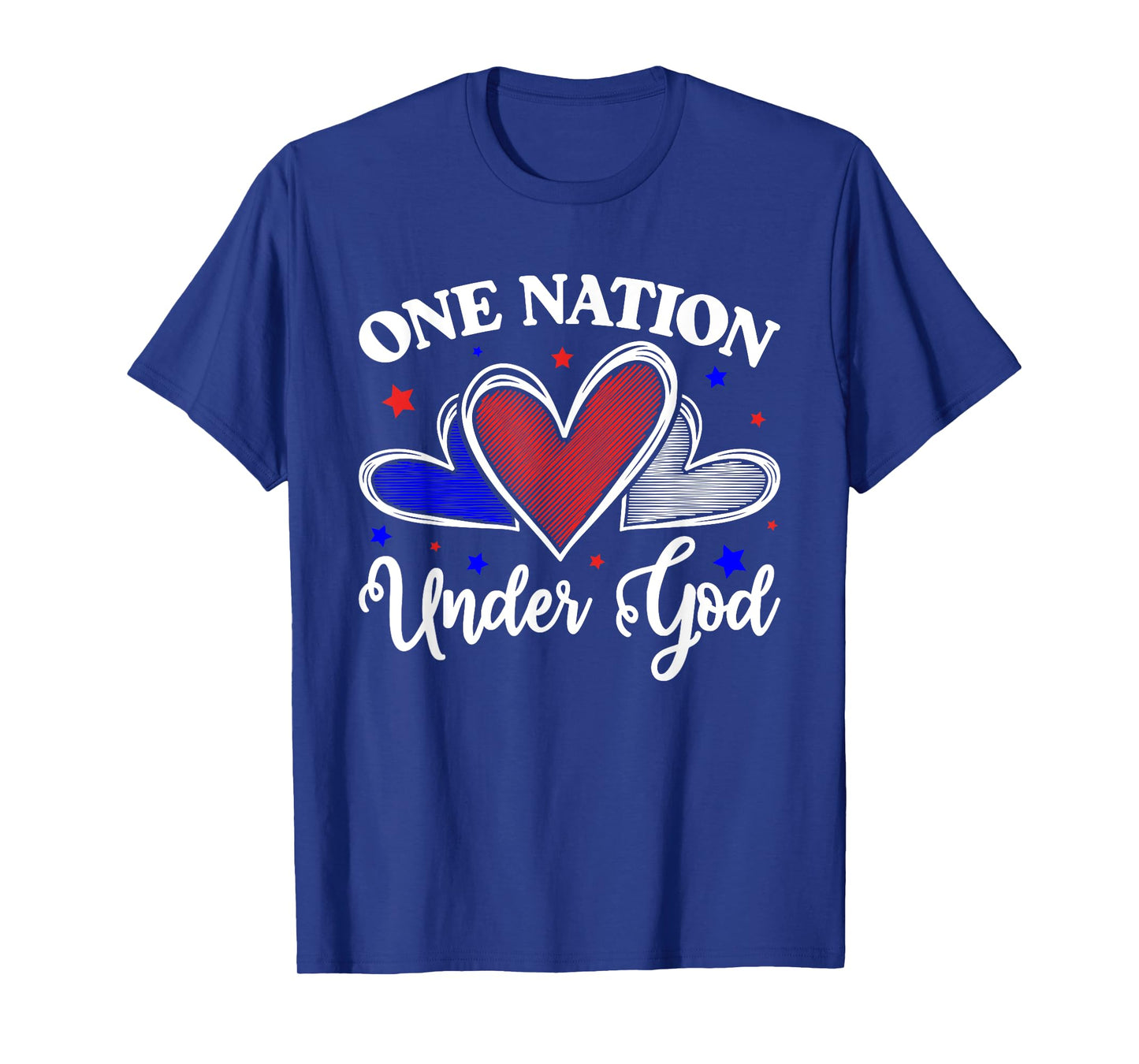One Nation Under God Jesus Blessed American Flag T-Shirt