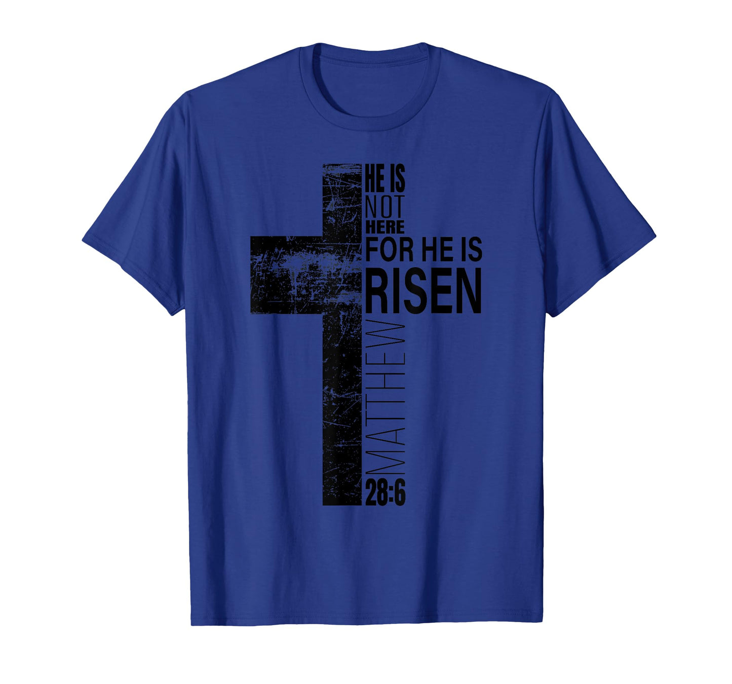 He Is Risen Christian Dad Easter Bible Verse Cross Graphic T-Shirt