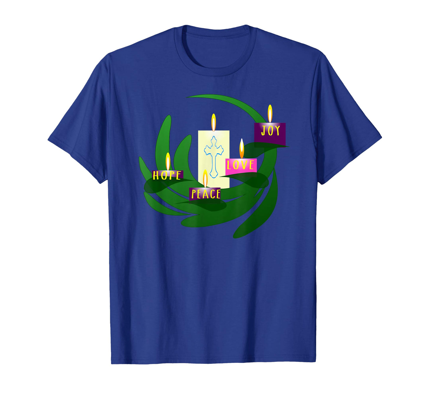 Advent Wreath Christmas Candles T Shirt Tee T-Shirt