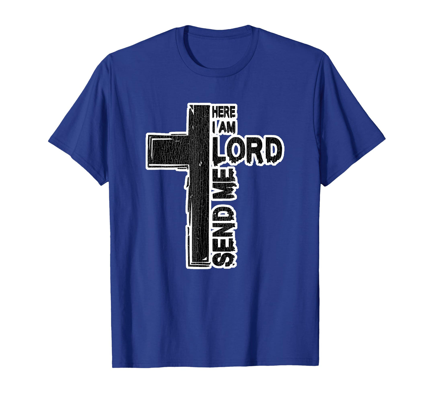 Vintage Here I Am Lord Send Me Christ Cross Jesus Bible T-Shirt
