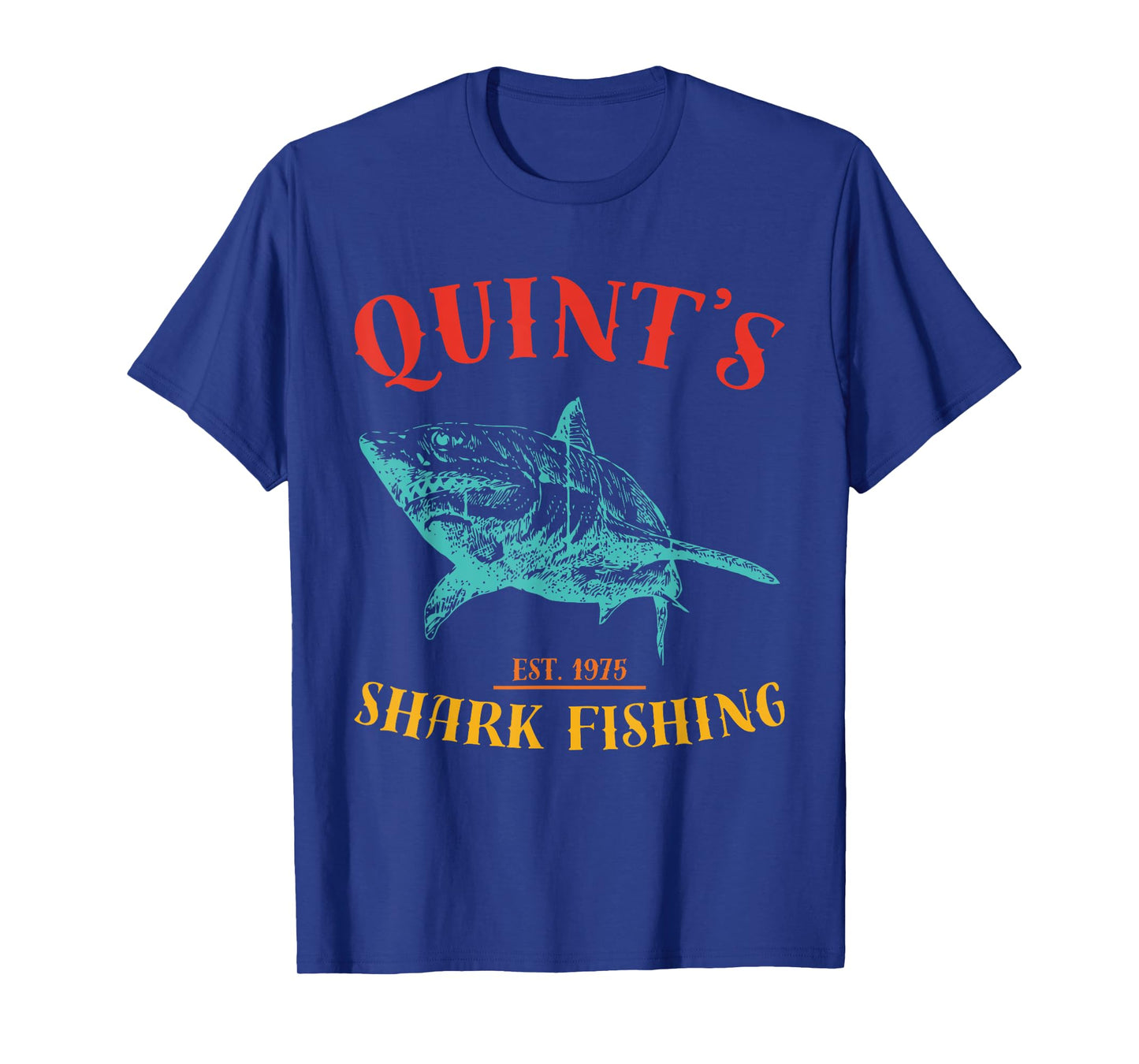 Quint’s Shark est. 1975 Fishing Funny Retro Fishing T-Shirt