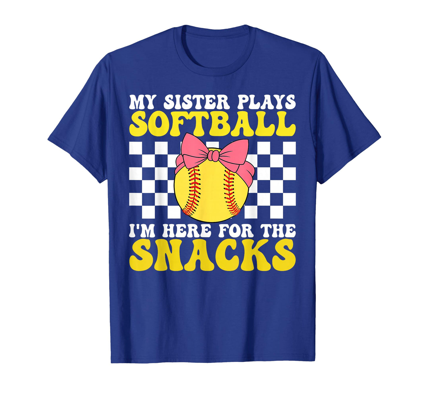 My Sister Plays Softball Pink Softball Sister Toddler Bow T-Shirt