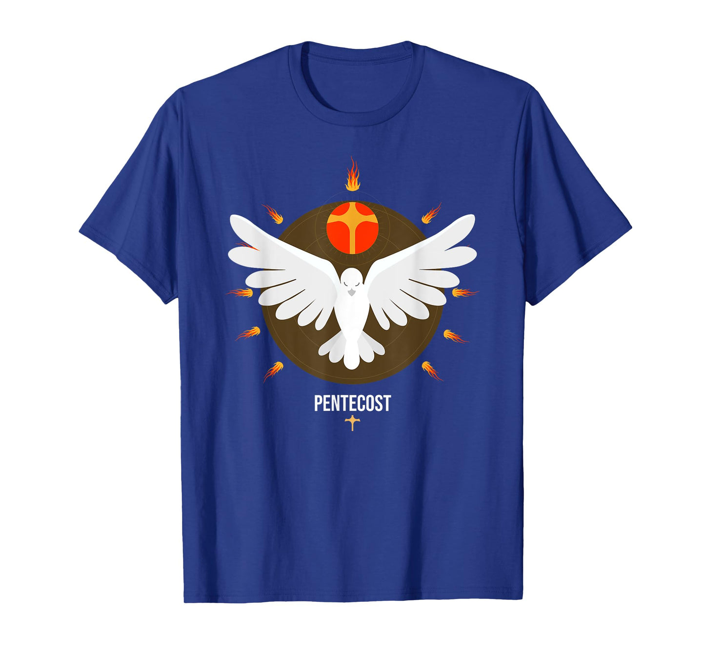 Pentecost Doves Tongues of Fire Flame Acts Whitsun Christian T-Shirt