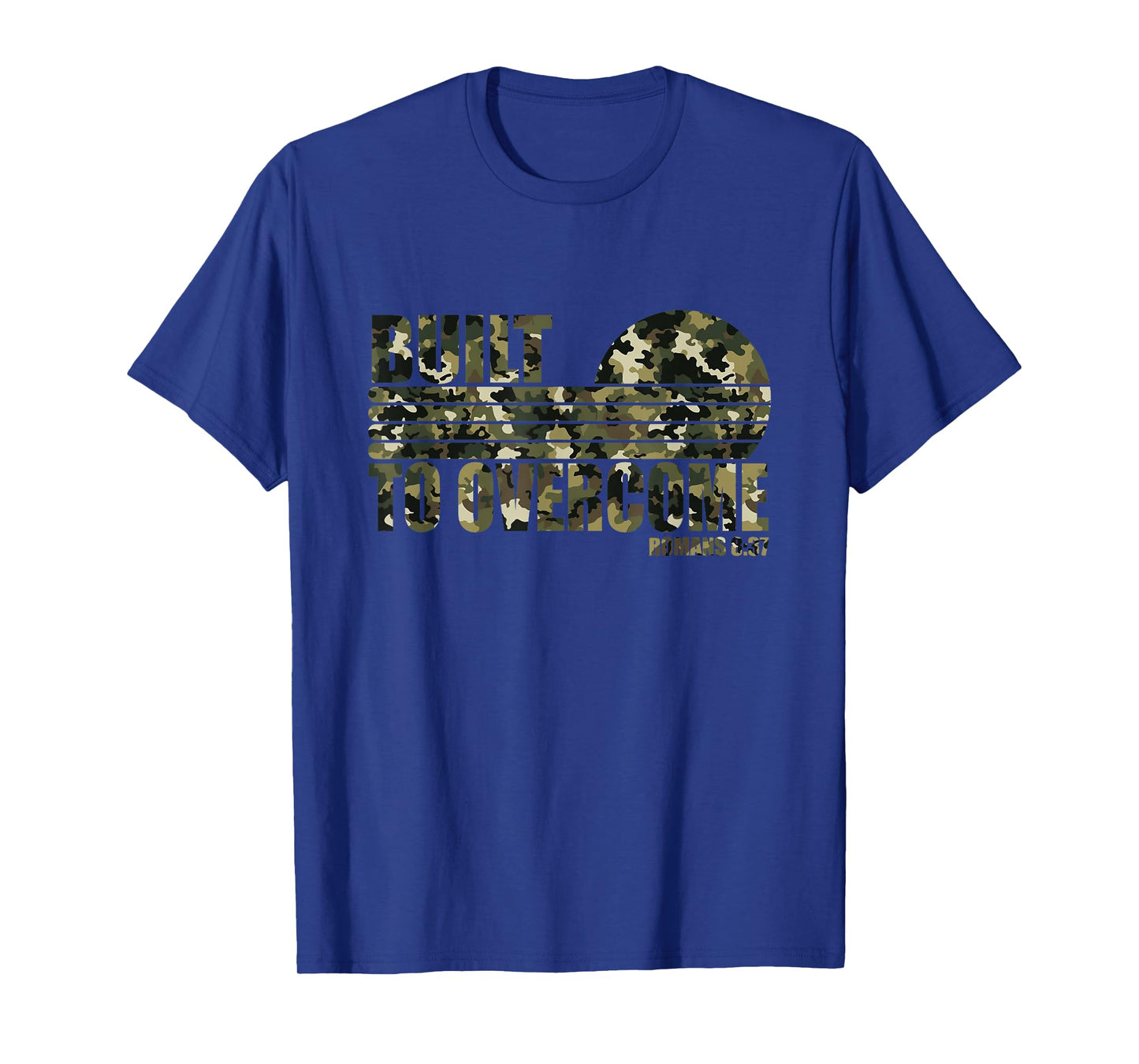 Built to Overcome Camo Christian Workout Men Women Faith Gym T-Shirt