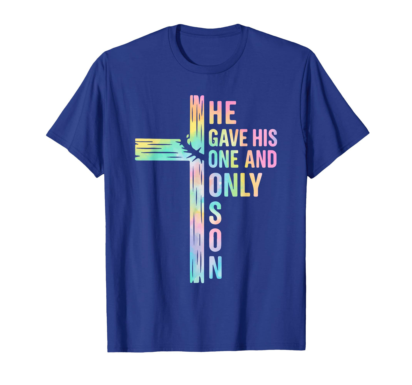 Tie Dye Christian Cross Bible Verse Men Kids John 3 16 T-Shirt