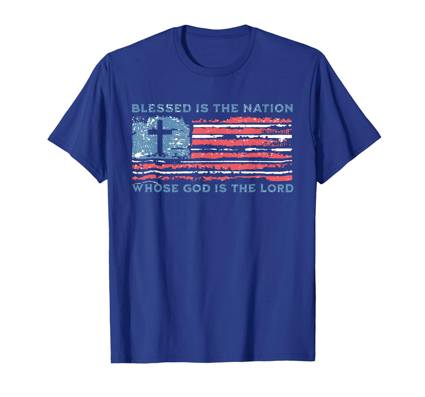 Retro Blessed Is The Nation Whose God Is The Lord Religious T-Shirt