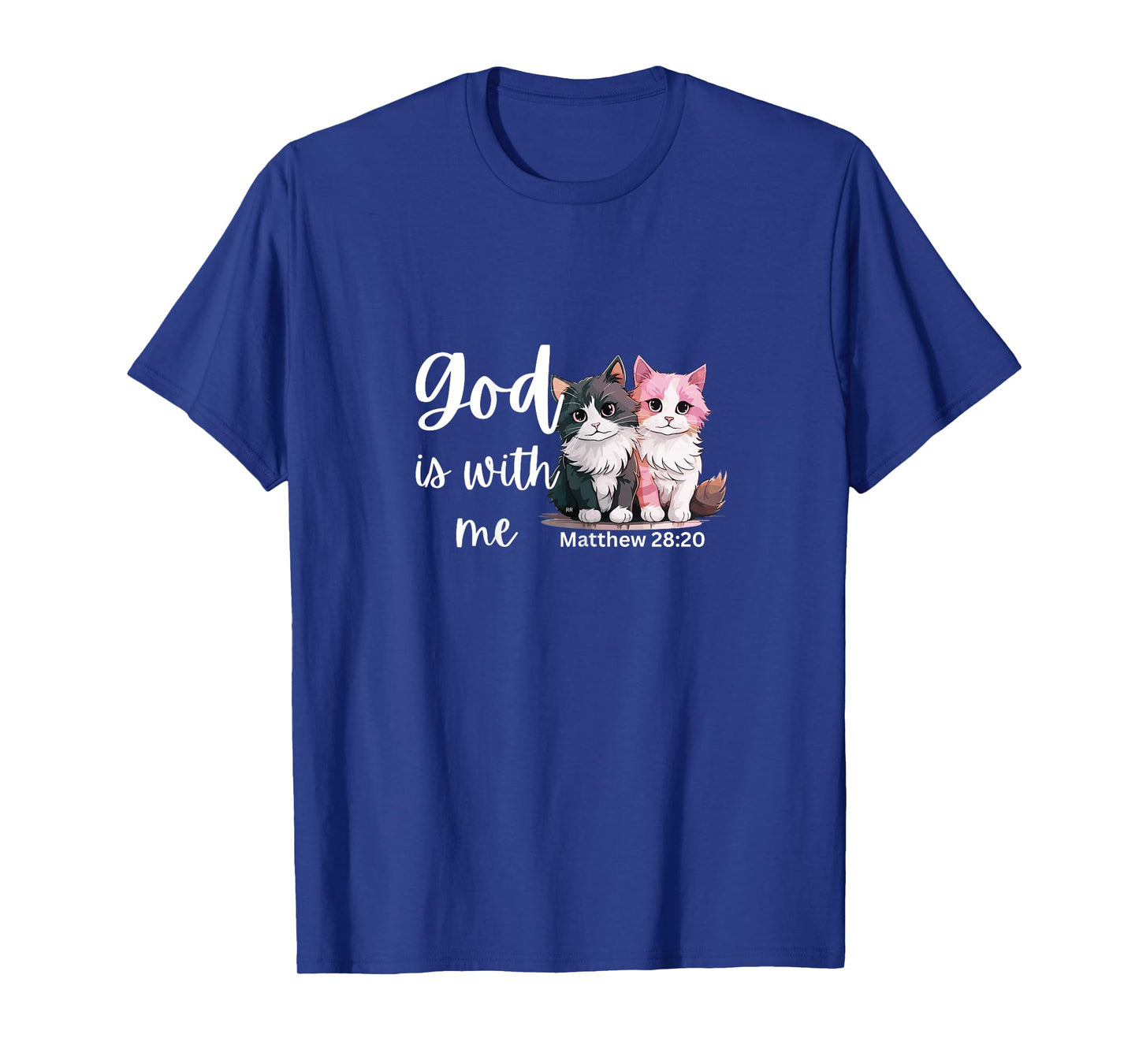 Kitty Cat for Ladies Bible Verse GOD is with ME T-Shirt